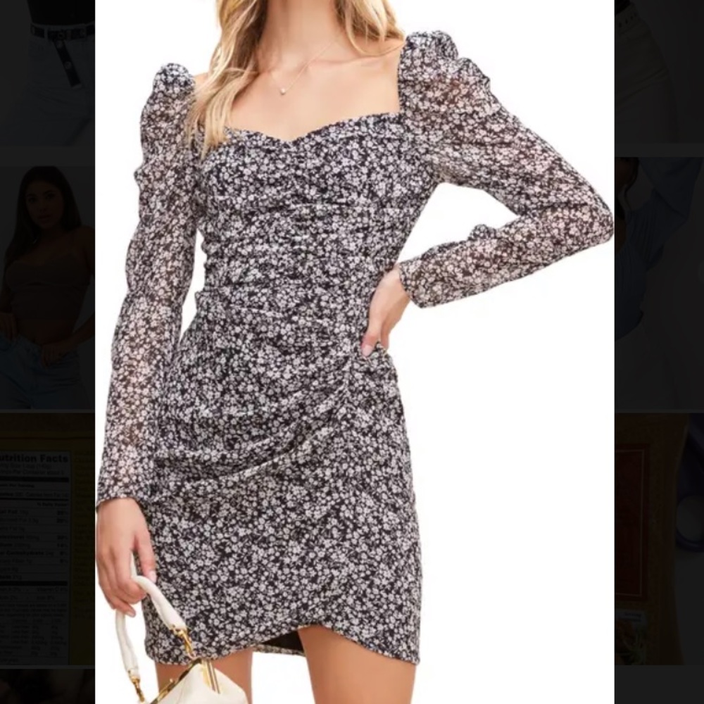 Floral Long Sleeve Dress